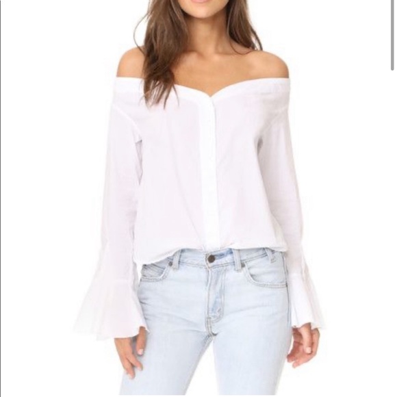 Free People Tops - Free People March to the Beat Off Shoulder Top with Bell Sleeves